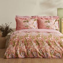 Karaca Home 160 x 220 cm Pasares Pembe %100 Pamuk Tek Kişilik Nevresim Takımı