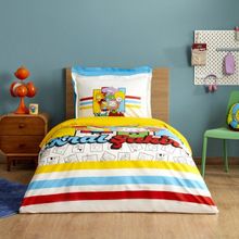 Karaca Home 160 x 220 cm X Kral Şakir Sıkı Dostlar Tek Kişilik Bej Nevresim Takımı