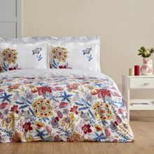 Karaca Home 200 x 220 cm Persly Mavi %100 Pamuk Çift Kişilik Nevresim Takımı