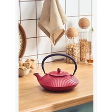 Karaca Japanese Teapot 800 ml Kırmızı Döküm Demlik