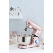 Karaca Multichef Pembe 1400 W 5.5 lt Kıyma Çekme Aparatlı Mutfak Şefi Stand Mikser