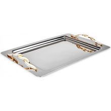 Karaca Nevra Gold 42 cm Gümüş Çelik Tepsi