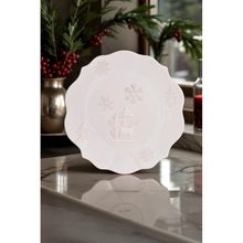 Karaca New Year Yılbaşı Snowy 29 cm Beyaz Servis Tabağı