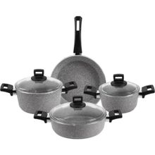 Karaca Optimum Black Bio Granit 7 Parça Tencere Seti