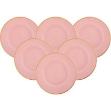 Karaca Retro New Pembe 18 Parça 6 Kişilik Cam Yemek Takımı