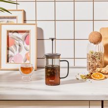 Karaca Valentina Borosilikat 350 ml Gri Cam French Press