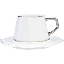 Karaca Zeher 6 Kişilik 90 ML Platin Kahve Fincanı Takımı