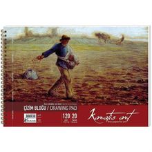 Karatis Art A5 Spiralli 120 gr 50 Yaprak Çizim Blok Defter