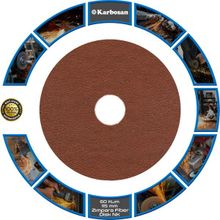 Karbosan 115 mm 60 Kum Fiber Disk Zımpara