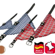 Karlie 02280 37 cm Kumaş Bandanalı Mavi Small Deri Köpek Tasması