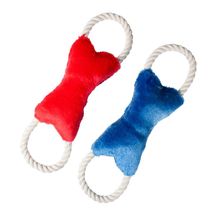 Karlie 40x10 cm Köpekler İçin Peluş Kemik Stres İpli Oyuncağı
