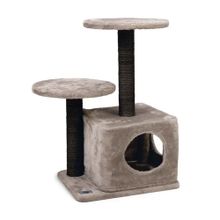 Karlie 45x35x70 Gri Katlı Kedi Evi ve Tırmala Tahtası