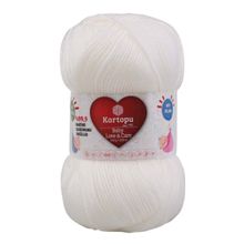 Kartopu K010 100 gr Beyaz Baby Love Care El Örgü İpi