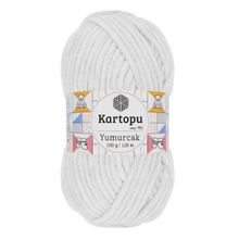 Kartopu K010 100 gr Beyaz Cotton Love El Örgü İpi