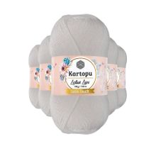 Kartopu K010 Beyaz Lotus Bikini Büstiyer Bluz Simli 5 Adet Örgü İpi