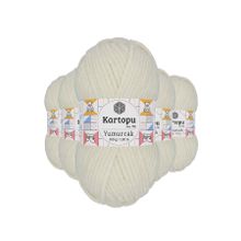 Kartopu K011 5 Adet Beyaz Yumurcak Kadife El Örgü İpi