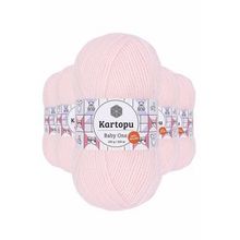 Kartopu K255 5 Adet Bebe Pembe Baby One Tüylenmeyen El Örgü İpi Yünü