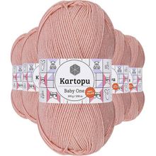 Kartopu K258 Pudra 5 Adet Baby One Tüylenmeyen El Örgü İpi Yünü