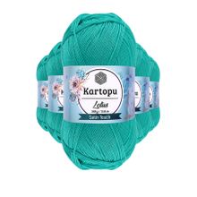 Kartopu K440 Yeşil Lotus Bikini Büstiyer Bluz 5 Adet Örgü İpi