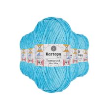 Kartopu K515 5 Adet Turkuaz Yumurcak Kadife El Örgü İpi