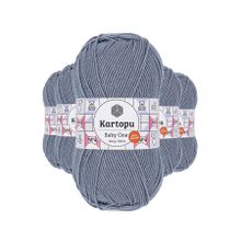 Kartopu K571 5 Adet Jeans Mavi Baby One Tüylenmeyen El Örgü İpi Yünü
