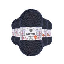 Kartopu K633 5 Adet Lacivert Baby One Tüylenmeyen El Örgü İpi Yünü