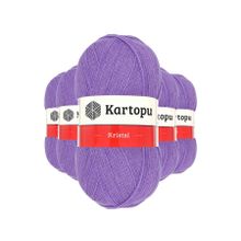 Kartopu K708 Eflatun 5 Adet Kristal Çift Katlı El Örgü Lif İpi