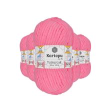 Kartopu K773 5 Adet Fosfor Pembe Yumurcak Kadife El Örgü İpi