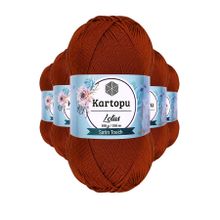 Kartopu K834 Taba Lotus Bikini Büstiyer Bluz 5 Adet Örgü İpi