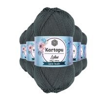 Kartopu K944 Füme Lotus Bikini Büstiyer Bluz 5 Adet Örgü İpi