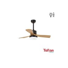 Kaşkar-Taflan F52309 Siyah Ahşap Uzaktan Kumandalı Lambalı Tavan Vantilatörü
