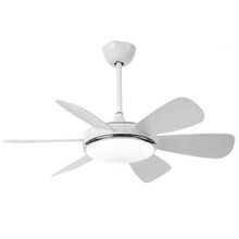 Kaşkar Taflan F6661 38 W 132 cm Beyaz Pleksi 6 Kanatlı Lambalı Avizeli Uzaktan Kumandalı Tavan Vantilatörü
