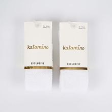 Katamino Lacoste K30066 Beyaz Bebek Külotlu Çorap