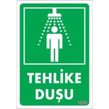 Katar Market Tehlike Duşu Uyarı Levhası