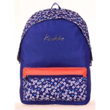 Kaukko K1664 Navy Blue Flowers Hat Sırt Çantası