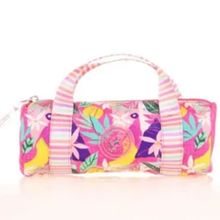 Kaukko K2595 Pink Travel Double Stripe Kalem Çantası