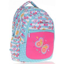 Kaukko Kids&Love Turkuaz Pembe Kelebek İlkokul Kız Çocuk Okul Sırt Çantası
