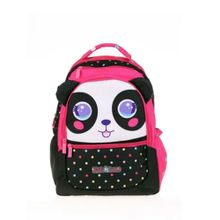 Kaukko L5120 Siyah Pembe Kids Love Cute Face Panda Anaokulu Sırt Çantası