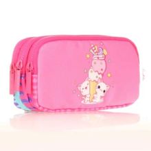 Kaukko L8163 Cube Ice Cream Pembe Kids 3 Bölmeli Kalem Çantası