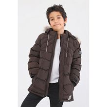 Keep Out Benittokids Natural Kürklü Erkek Çocuk Kaban 51237 - 16 Yaş - Siyah