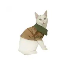 Kemique XL Kahverengi Komando Polo Yaka Tişört Kedi Kıyafeti Kedi Elbisesi