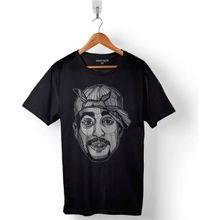 Kendim Seçtim 2Pac Tupac Shakur Makaveli Cartoon Atwork Hip Hop Siyah Baskılı Erkek T-shirt