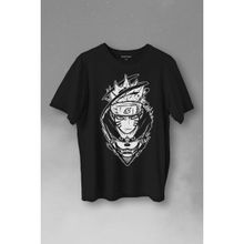 Kendim Seçtim Naruto Wolf Kakashi Anime Manga Baskılı Siyah Erkek T-shirt
