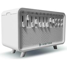 Kensa Alev Efektli White Noise Aromaterapi Hava Nemlendirici – Bluetooth Hoparlörlü 200 ml Difüzör - Beyaz - RENK