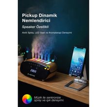 Kensa Bluetooth Hoparlörlü Aromaterapi Hava Nemlendirici – 7 Renk Işıklı, Çoklu Sis Çıkışlı, Kumandalı - Ahşap