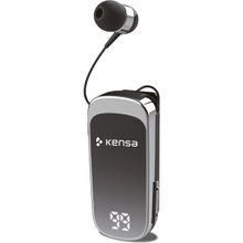 Kensa Makaralı Kulaklık Bluetooth 6.0 | 20 Saat Konuşma | Dijital Ekran | Titreşimli | Hızlı Şarjlı - Beyaz