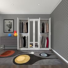 Kenzlife Anemon 6 Kapaklı Kapılı Beyaz 180x180x42 cm Gardrop