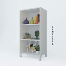 Kenzlife Beril Beyaz 108x30x20 cm Kitaplık