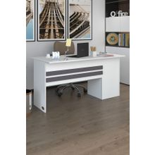 Kenzlife Beyaz Sol 75x130x60 cm Raflı Ofis Bilgisayar Masası