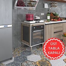 Kenzlife Esena Mono3 Crd 89-81x60x56 Fırın Ocak Dolabı Ayarlı Ayaklı Üstü Kapalı Cordoba Ankastre Modülü Kabini